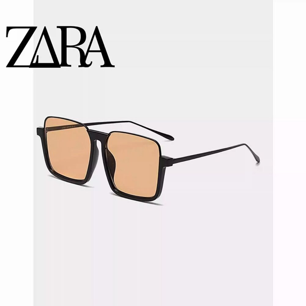 Brown Large Frame Sunglasses Square Anti-Ultraviolet Sunglasses